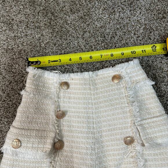 J.ING Women's Frey Tweed High Waisted Shorts Size XS - Picture 6 of 12